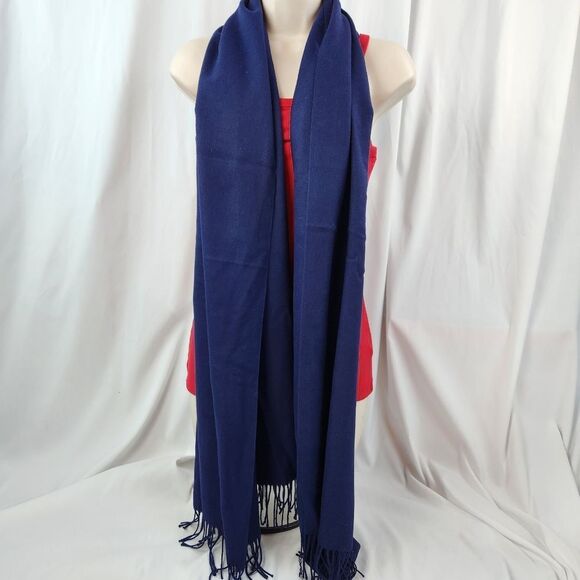 🩵NWOT Blue Lightweight Pashmina Wrap/Shawl/Scarf - Picture 10 of 12